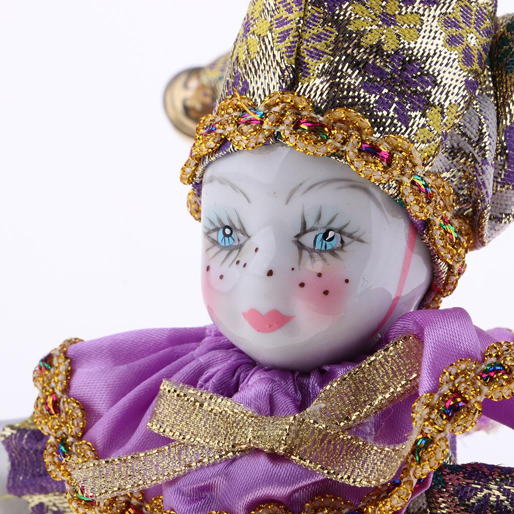 Vintage Collectible Clowns - Porcelain Dolls Clown 16cm Collectible Art