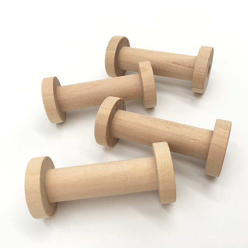 10Pcs Natural Wooden Spools 3x - огляд і ціна Typewriter Ribbon Roll