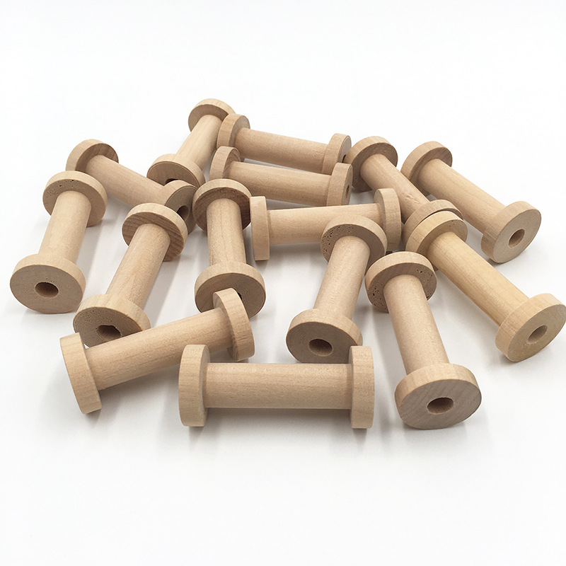 10Pcs Natural Wooden Spools 3x - огляд і ціна Typewriter Ribbon Roll