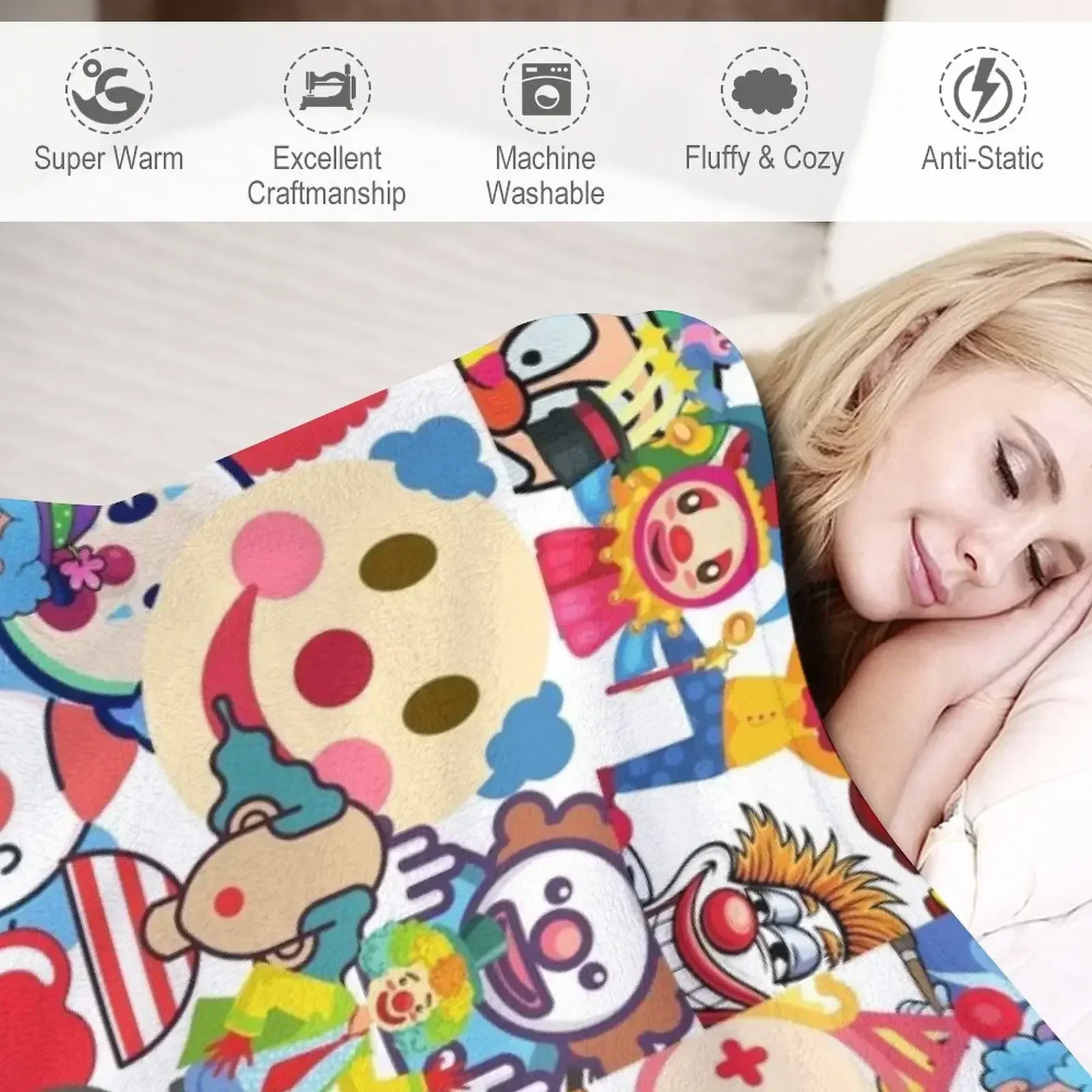 Clown Collection Throw Blanket - огляд і ціна Vintage Collectible Clowns