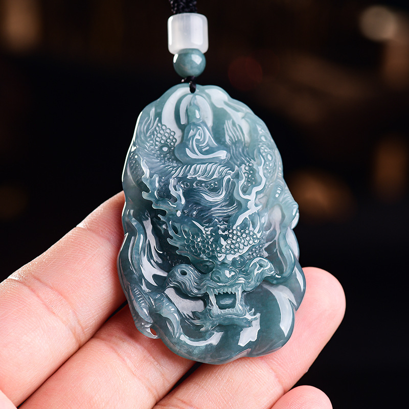 Natural Burmese Jadeite Dragon - огляд і ціна Vintage Necklace