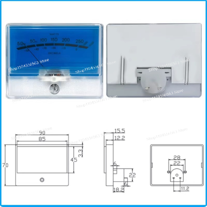 TN-90 Type Blue Backlight VU L - огляд і ціна Analog Meter Gauge