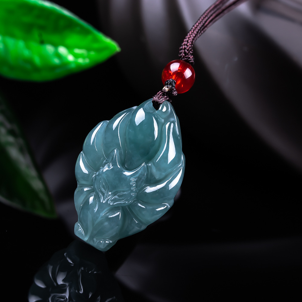 Natural Burmese Jadeite Fox Pe - огляд і ціна Vintage Necklace