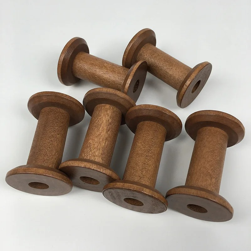 6Pcs Vintage Wooden Spools DIY - огляд і ціна Typewriter Ribbon Roll