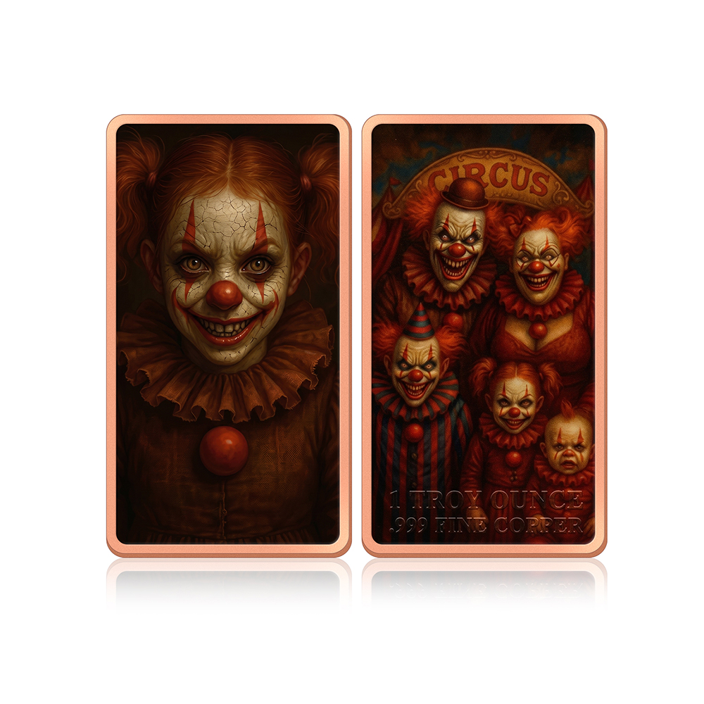 1 oz Copper Coin 6Pcs Horror C - огляд і ціна Vintage Collectible Clowns