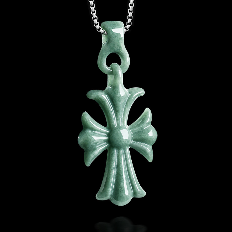 Natural Burmese Jadeite Cross  - огляд і ціна Vintage Necklace