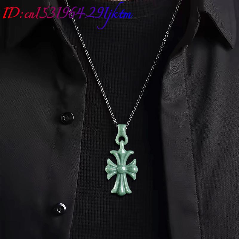 Natural Burmese Jadeite Cross  - огляд і ціна Vintage Necklace