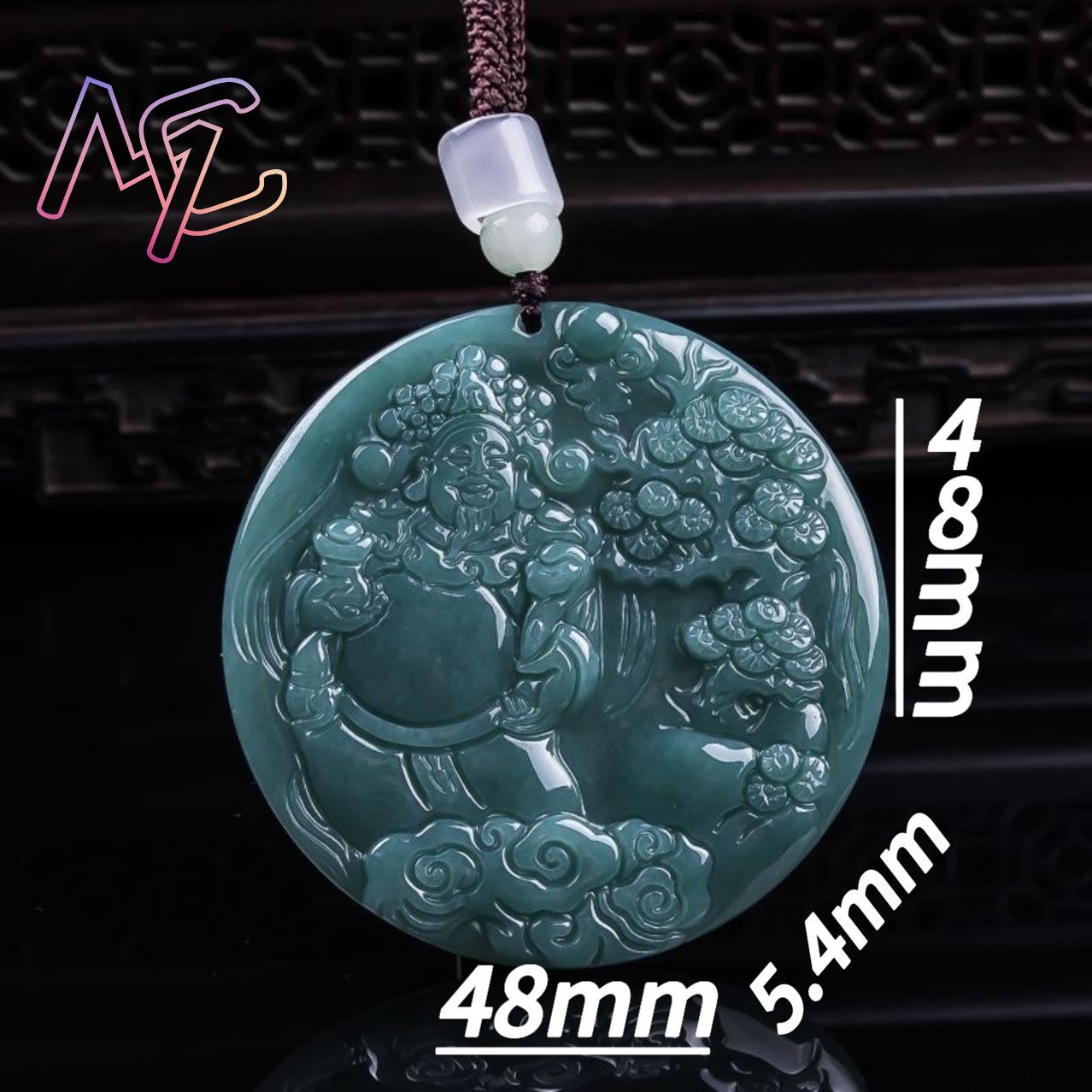 Burmese Jadeite God of Wealth  - огляд і ціна Vintage Necklace