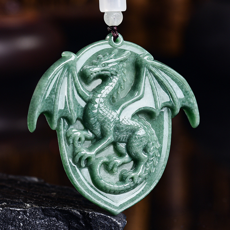 Natural Burmese Jadeite Dragon - огляд і ціна Vintage Necklace